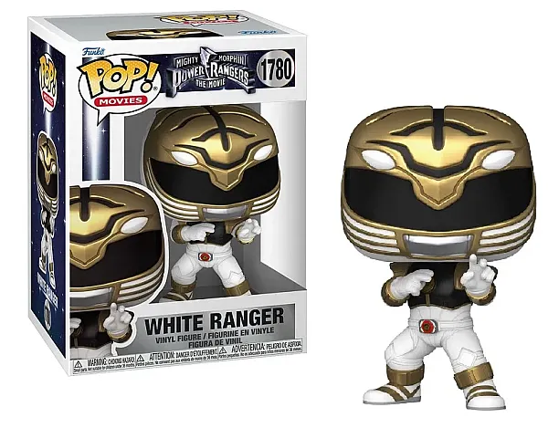 FUNKO POP! MIGHTY MORPHIN POWER RANGERS: THE MOVIE - WHITE RANGER VINYL FIGURE 9 CM